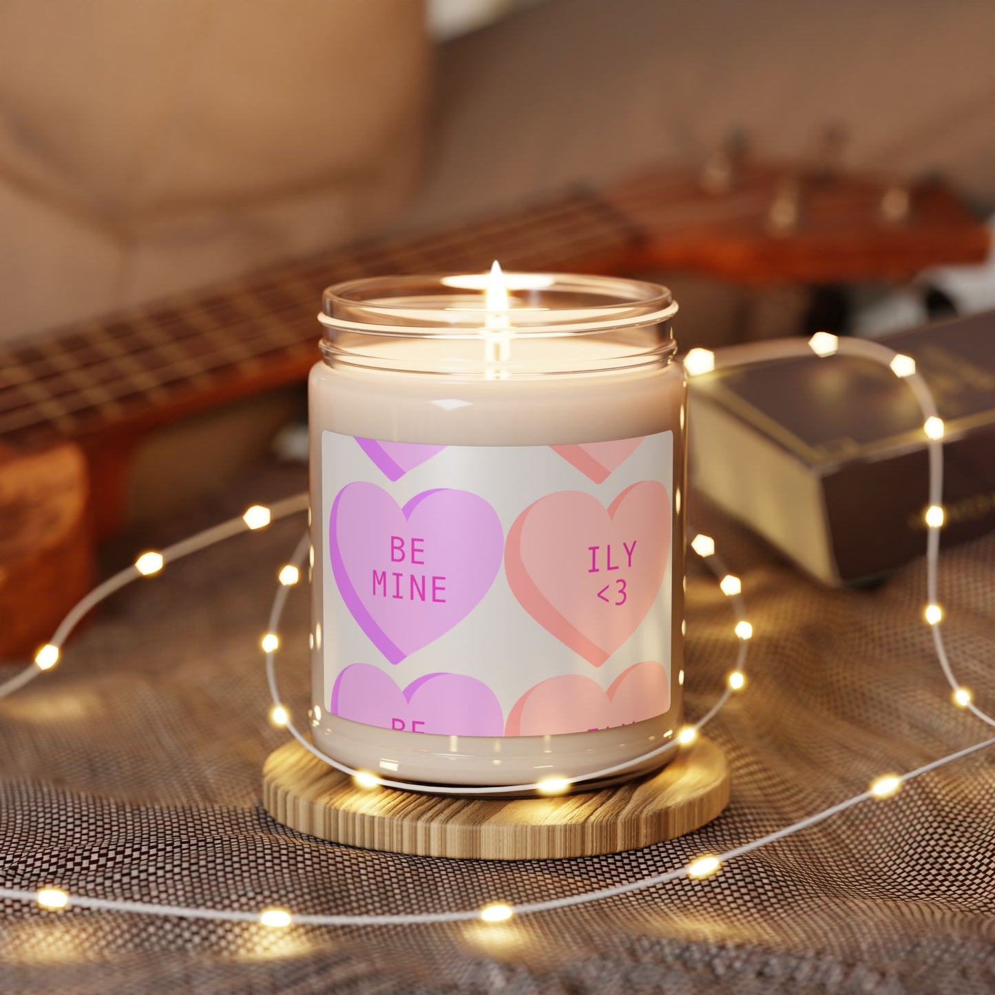 Be Mine I Love You Candy Hearts- Scented Soy Candle, 9oz