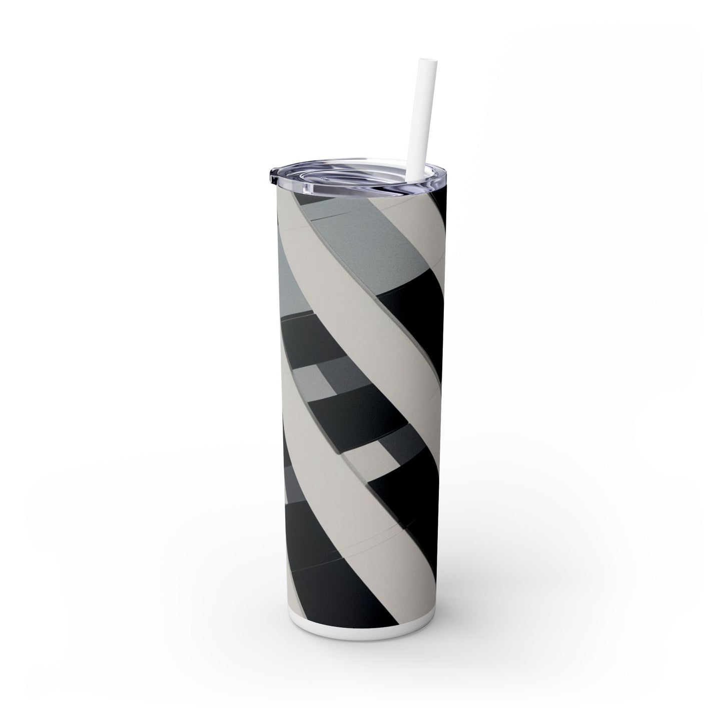 Optical Illusion Skinny Tumbler with Straw, 20oz