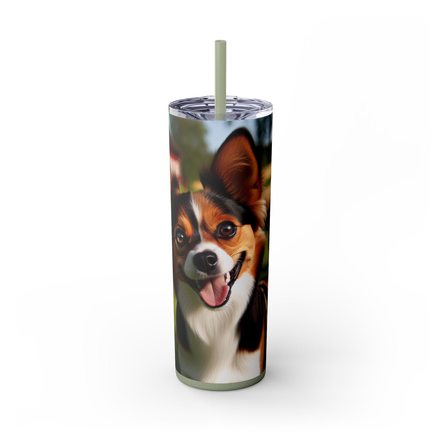 Skinny Tumbler with Straw – 20 oz Stainless Steel Cup