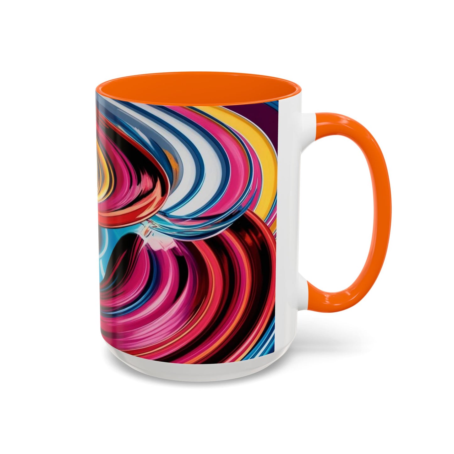 Optical Illusion Accent Mug – Ceramic Coffee Cup