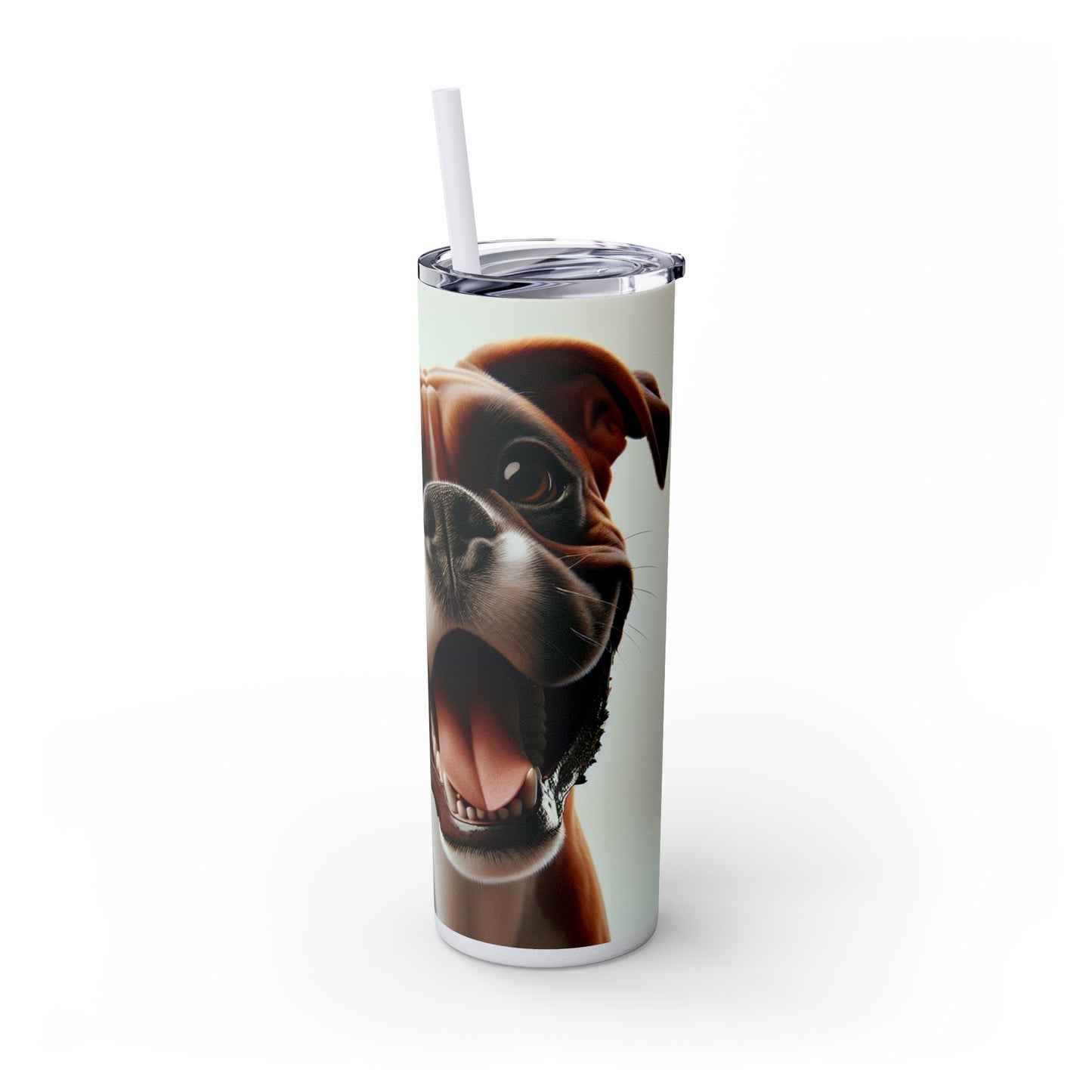 Boxer Skinny Tumbler with Straw, 20oz