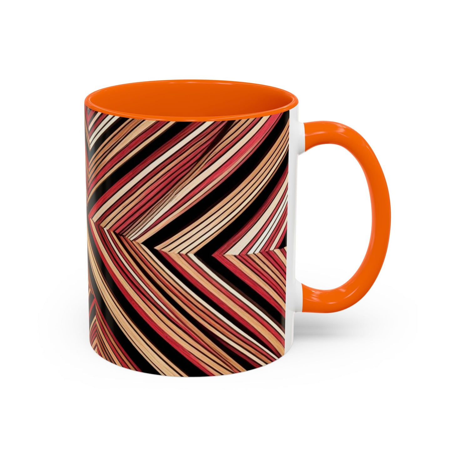 Optical Illusion Accent Mug – Ceramic Coffee Cup