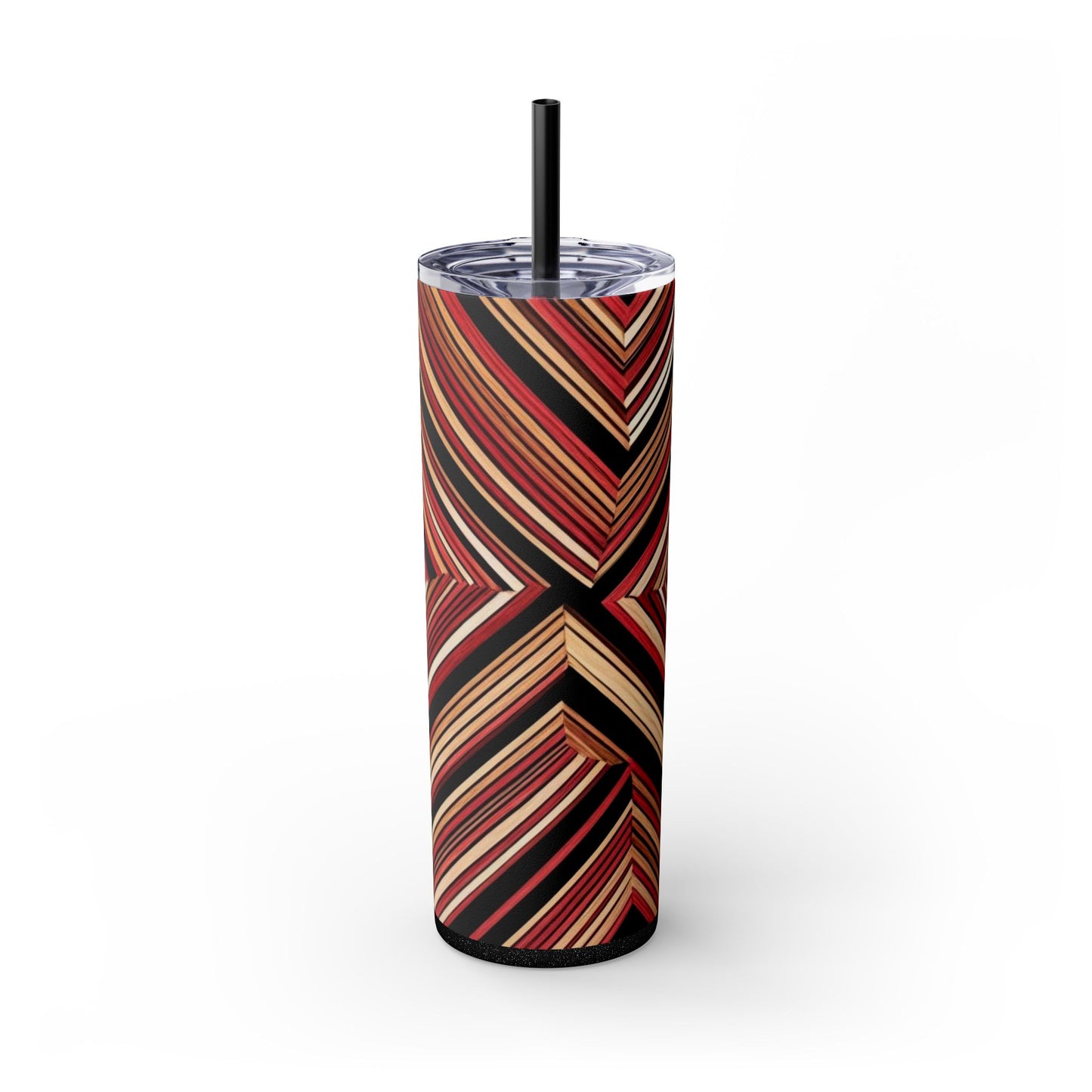 Optical Illusion Skinny Tumbler with Straw, 20oz