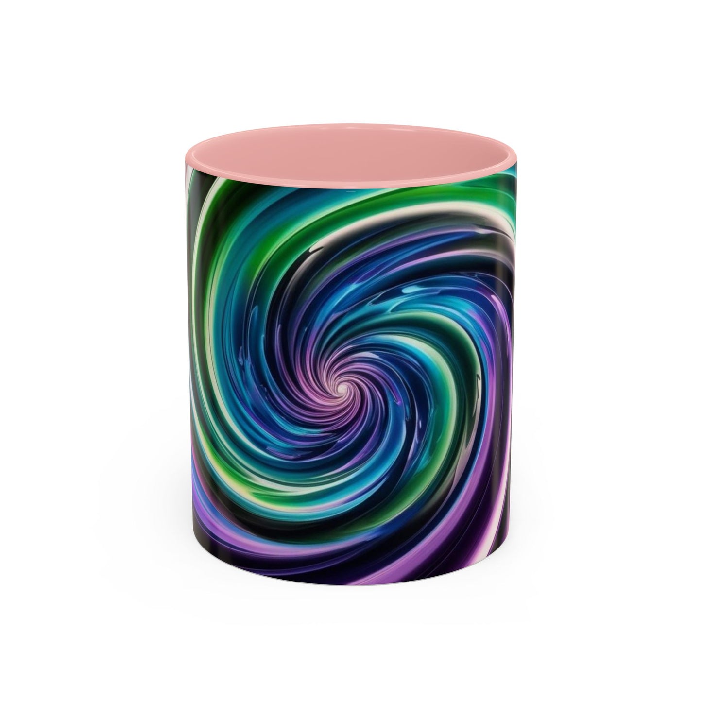 Optical Illusion Accent Mug – Ceramic Coffee Cup