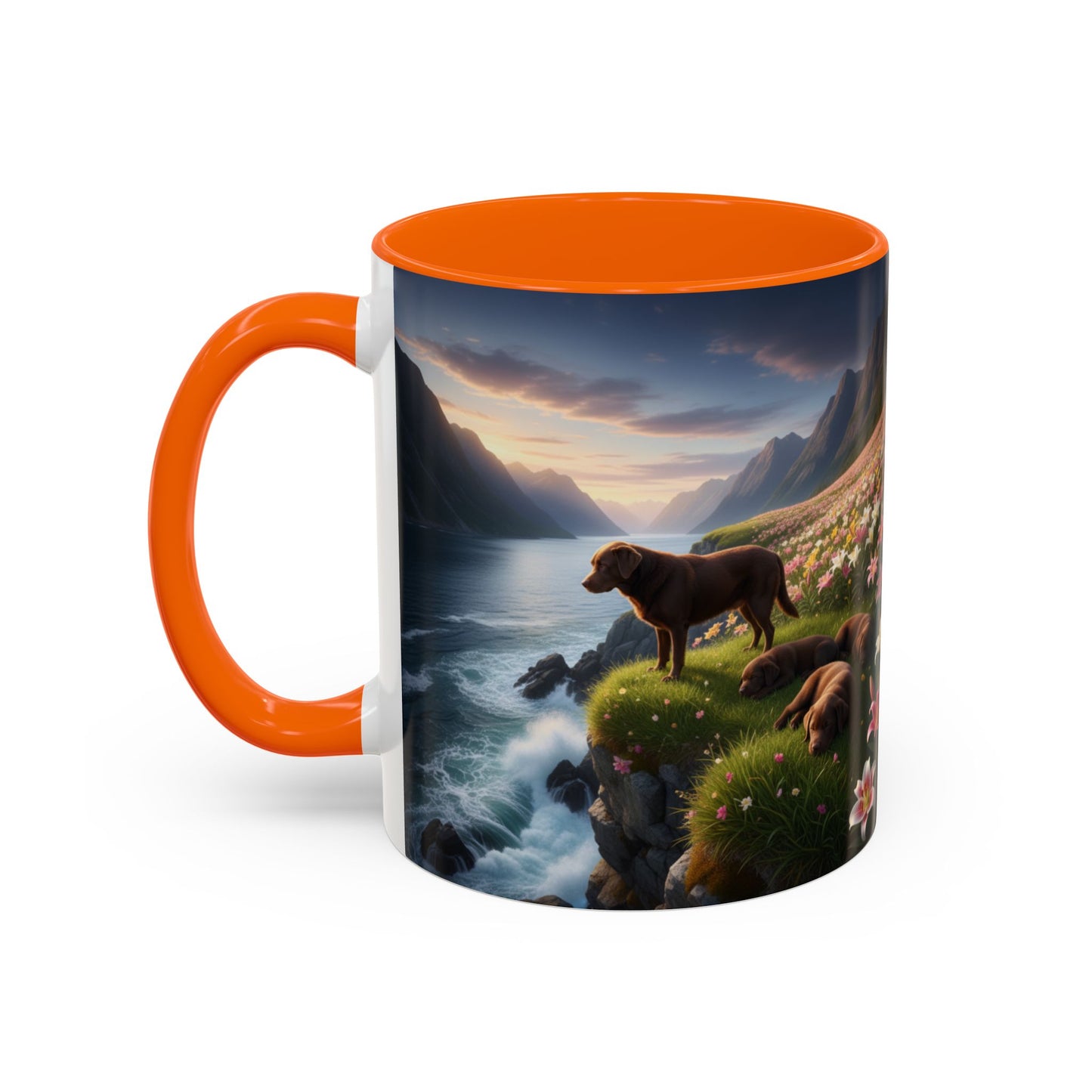 Chocolate Labrador Retriever Accent Mug – Ceramic Coffee Cup