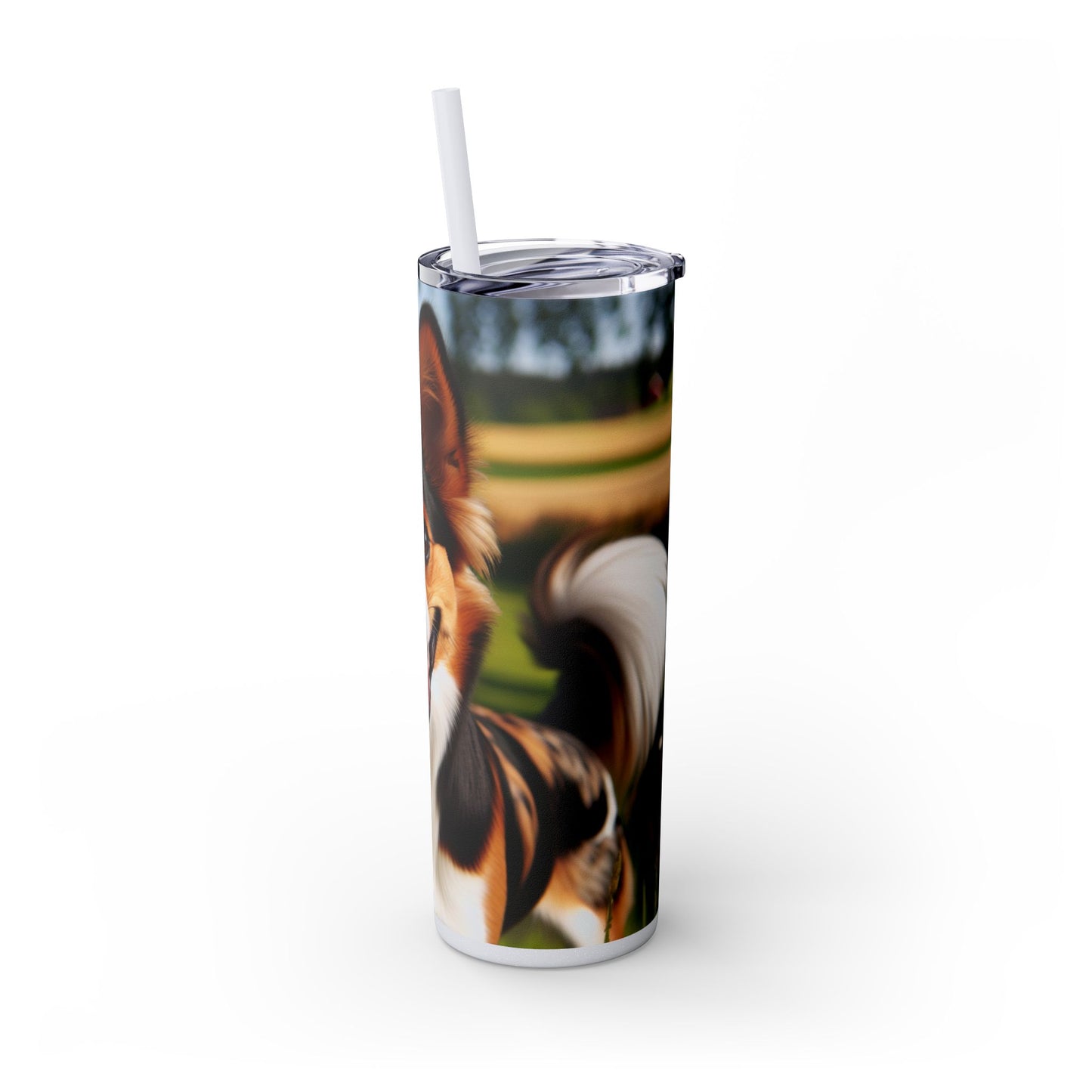 Skinny Tumbler with Straw – 20 oz Stainless Steel Cup
