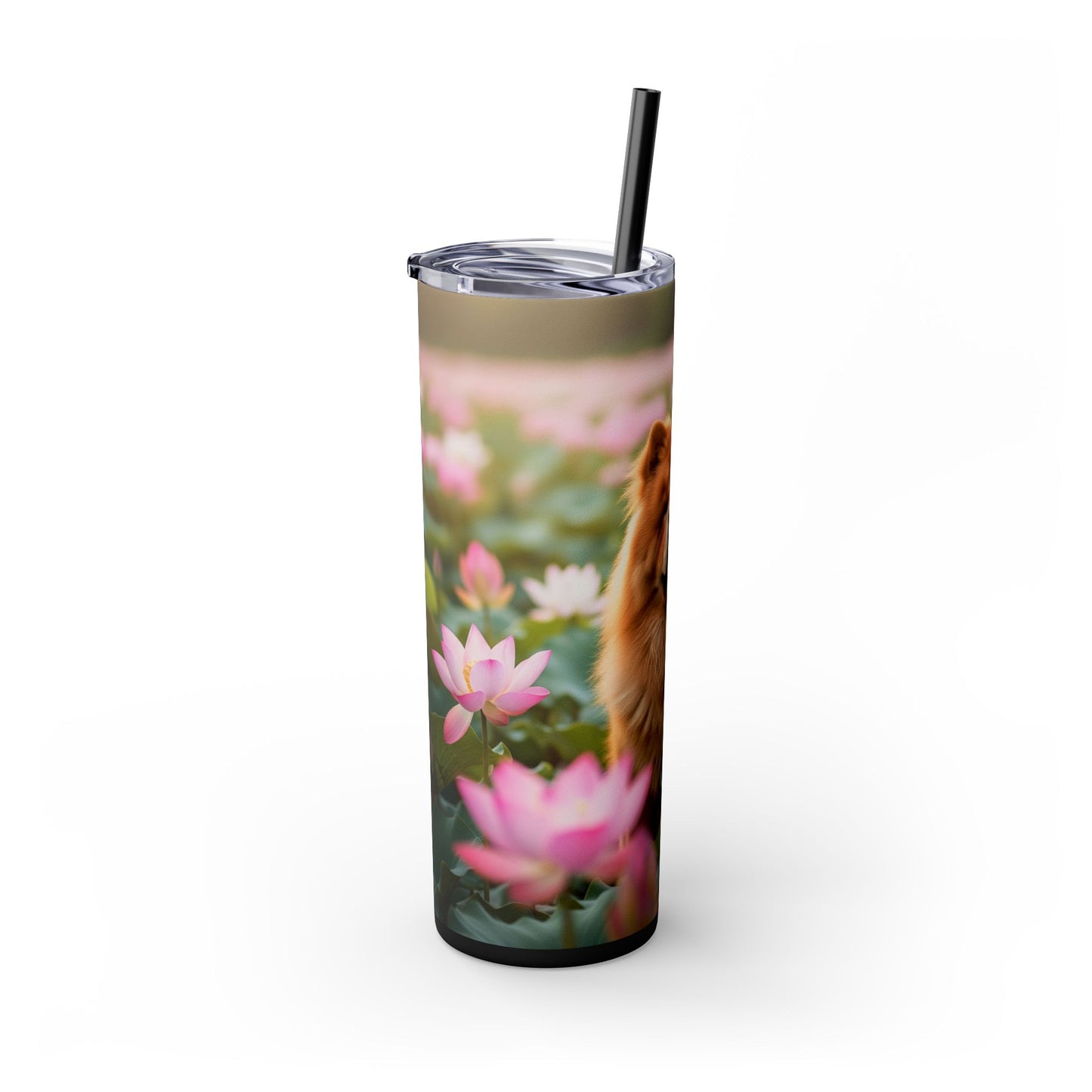 Skinny Tumbler with Straw – 20 oz Stainless Steel Cup