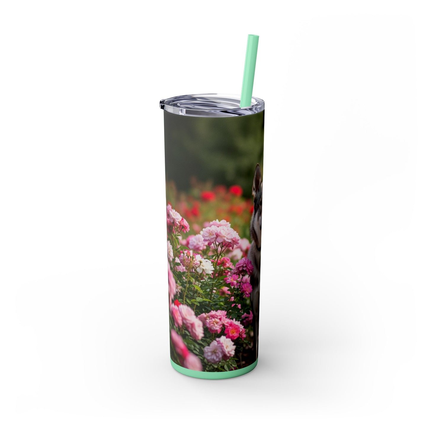 Skinny Tumbler with Straw – 20 oz Stainless Steel Cup