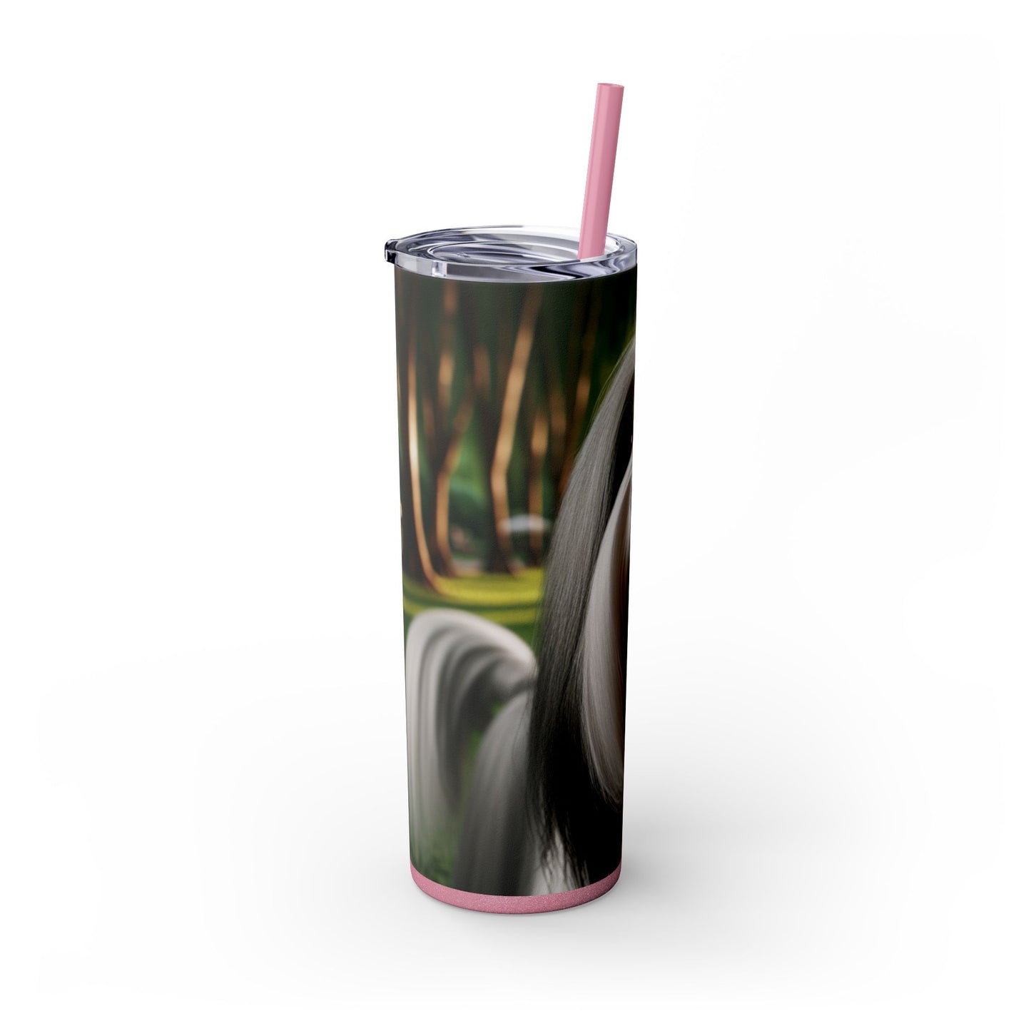 Tibetan Terrier Skinny Tumbler with Straw, 20oz