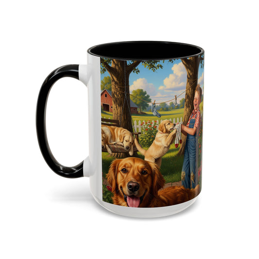 Golden Retriever Accent Coffee Mug - Perfect Gift for Dog Lovers