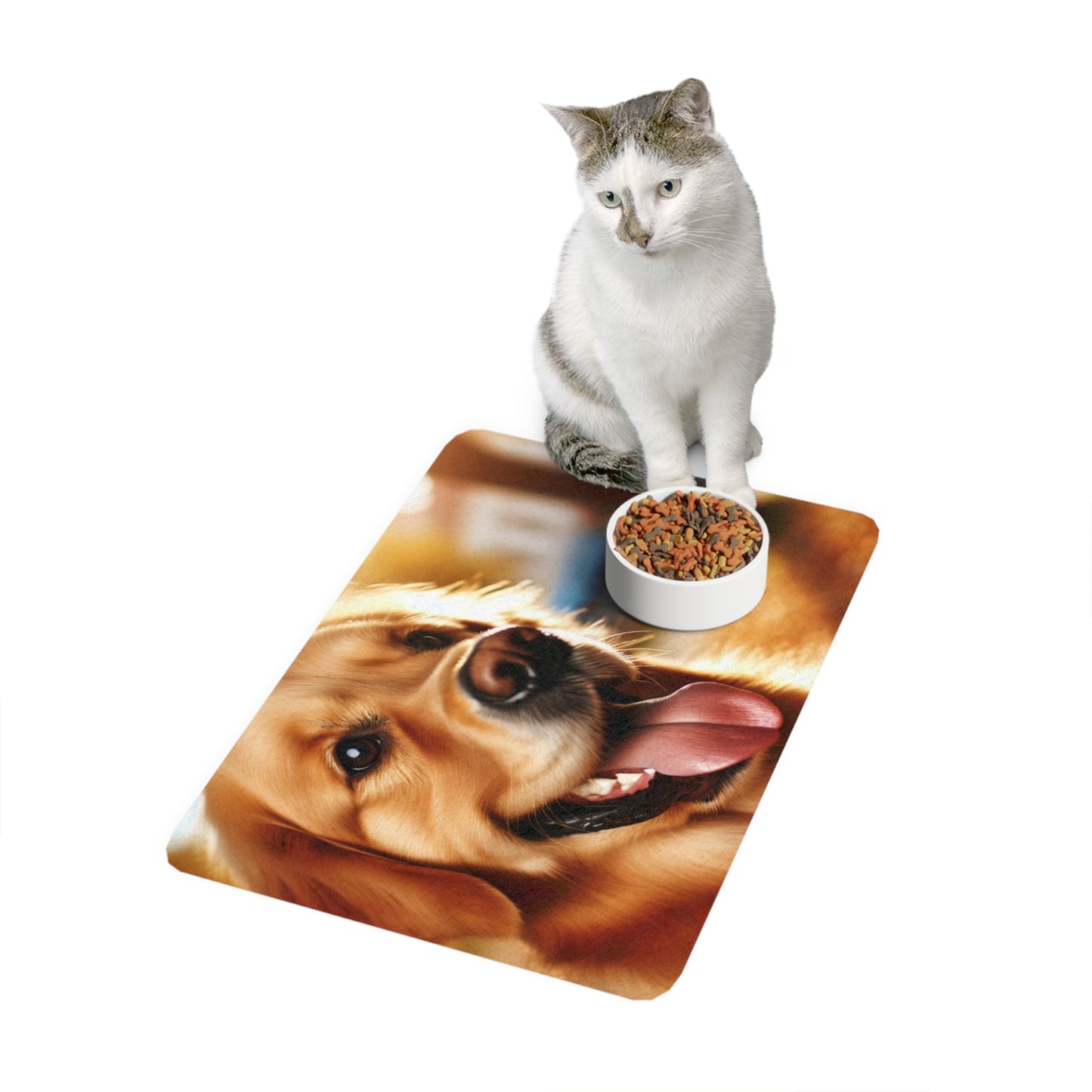 Pet Food Mat (12x18) - Golden Retriever