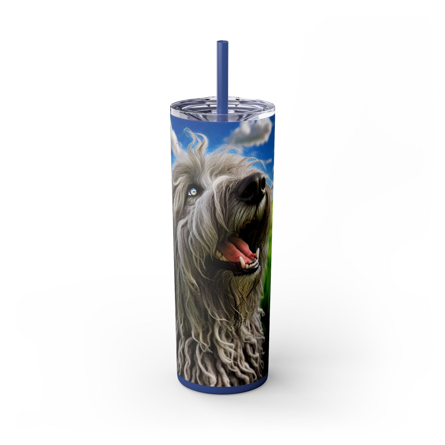 Bergamasco Shepherd Dog Tumbler with Straw, 20oz