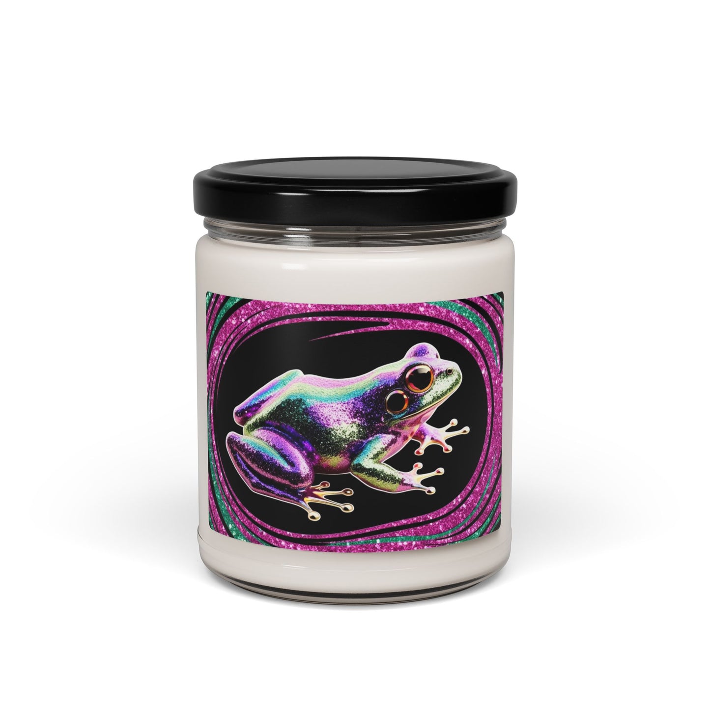 Glittery Psychedelic Frog- Scented Soy Candle, 9oz