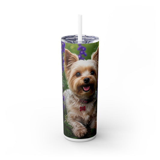 Yorkiepoo Tumbler with Straw, 20oz