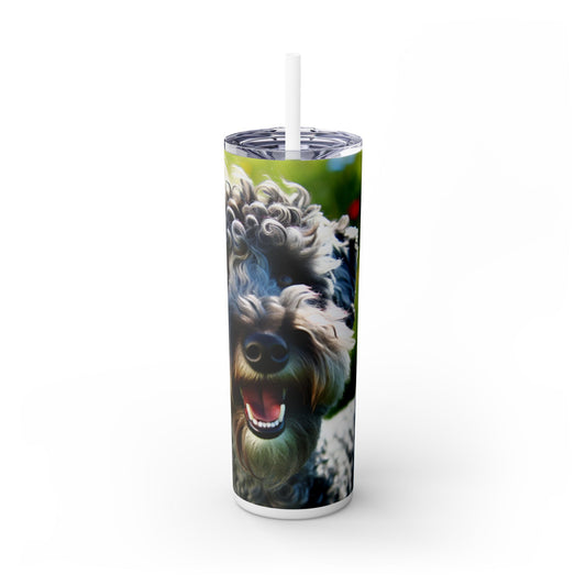 Kerry Blue Terrier Tumbler with Straw, 20oz