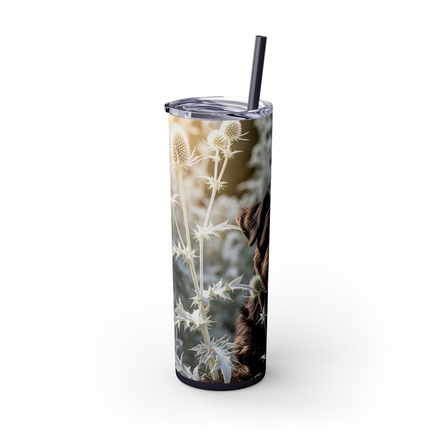 Affenpinscher Skinny Tumbler with Straw, 20oz