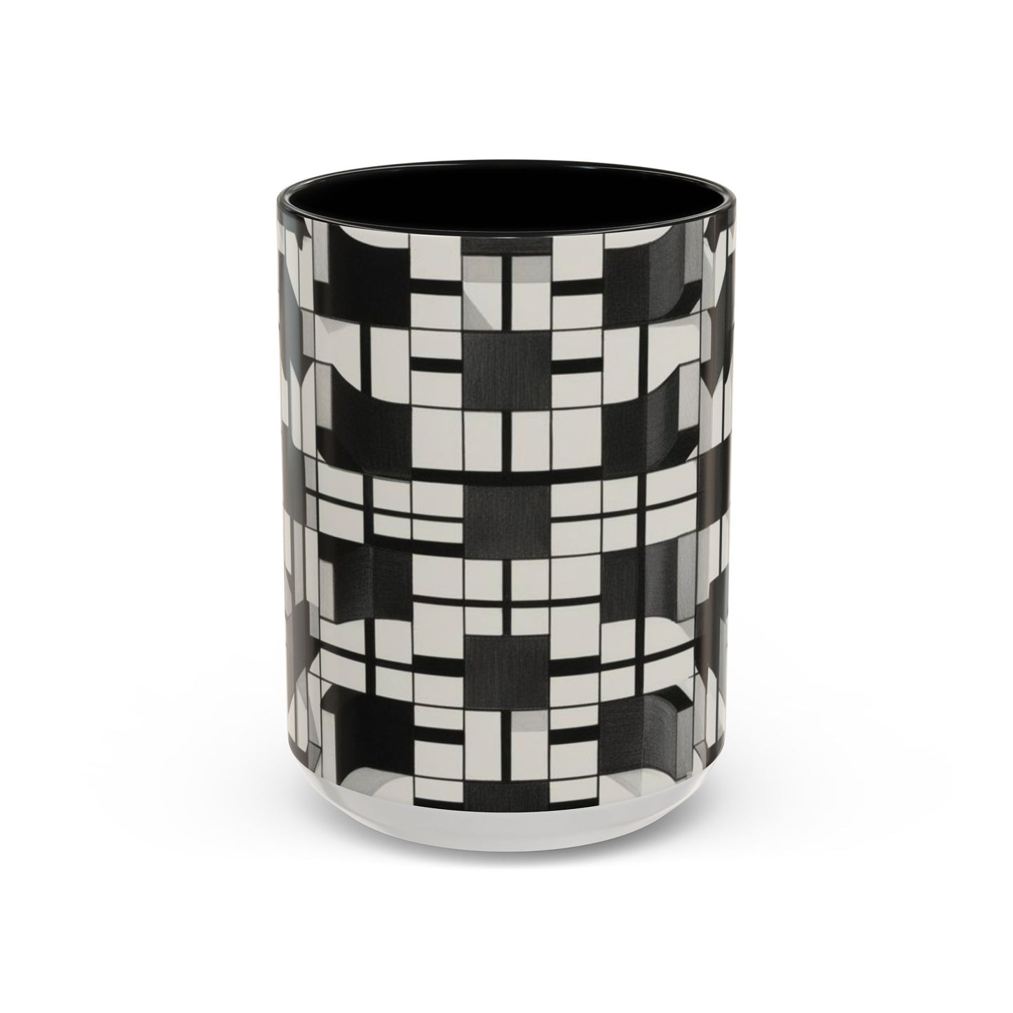 Optical Illusion Accent Mug – Ceramic Coffee Cup