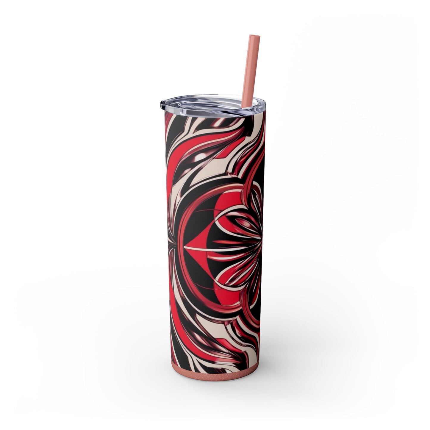 Optical Illusion Skinny Tumbler with Straw, 20oz