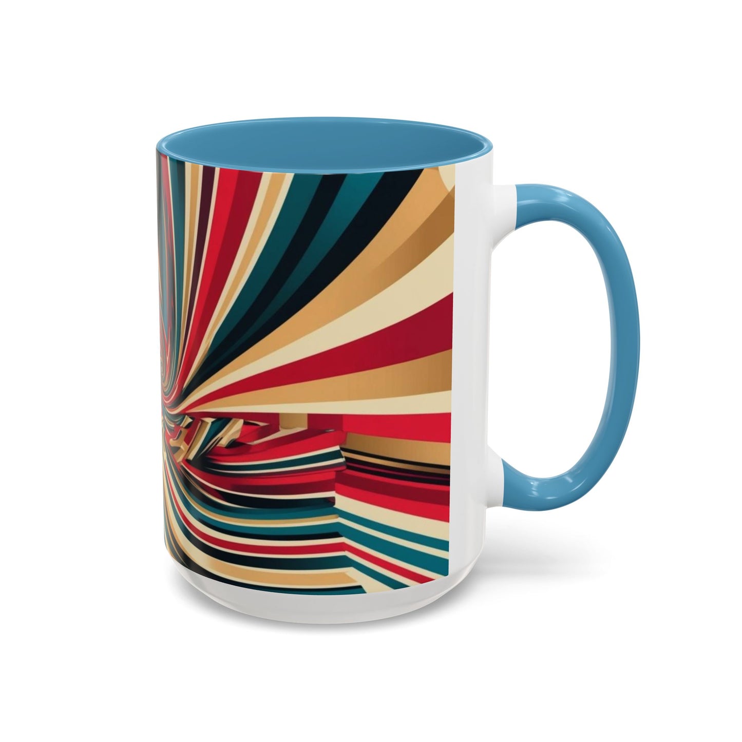 Optical Illusion Accent Mug – Ceramic Coffee Cup