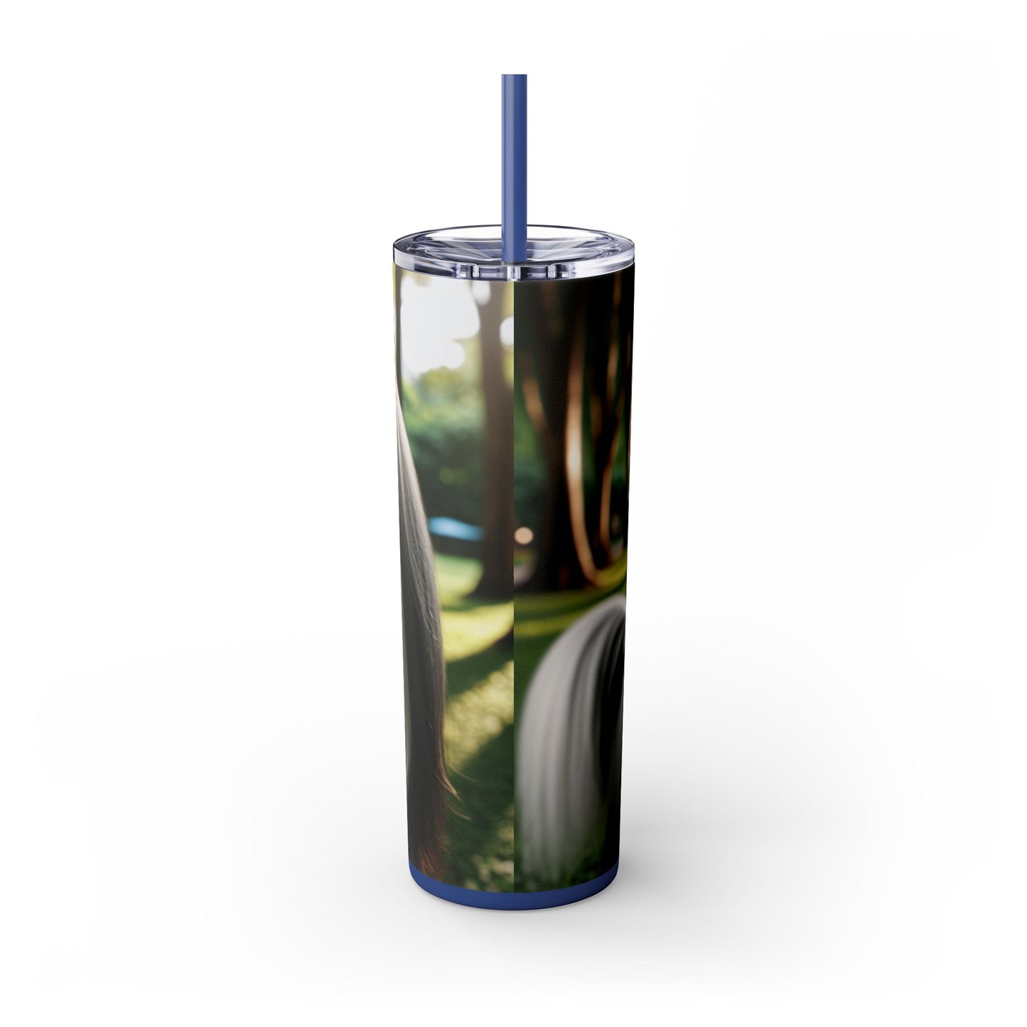 Tibetan Terrier Skinny Tumbler with Straw, 20oz