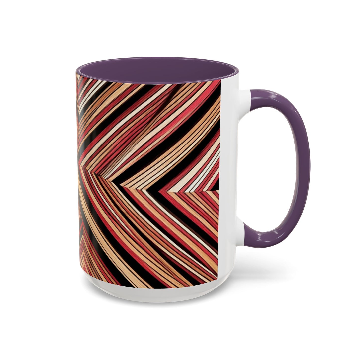 Optical Illusion Accent Mug – Ceramic Coffee Cup