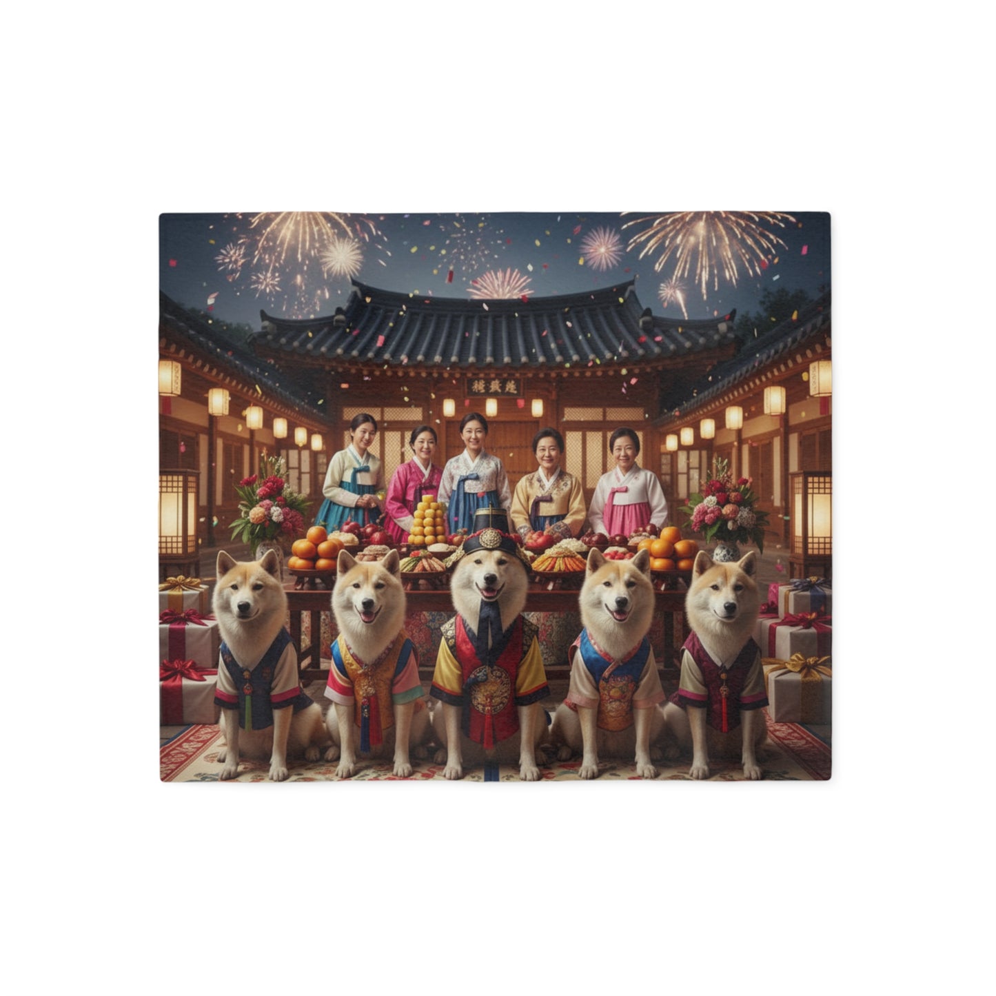 Korean Jindo Dog Blanket