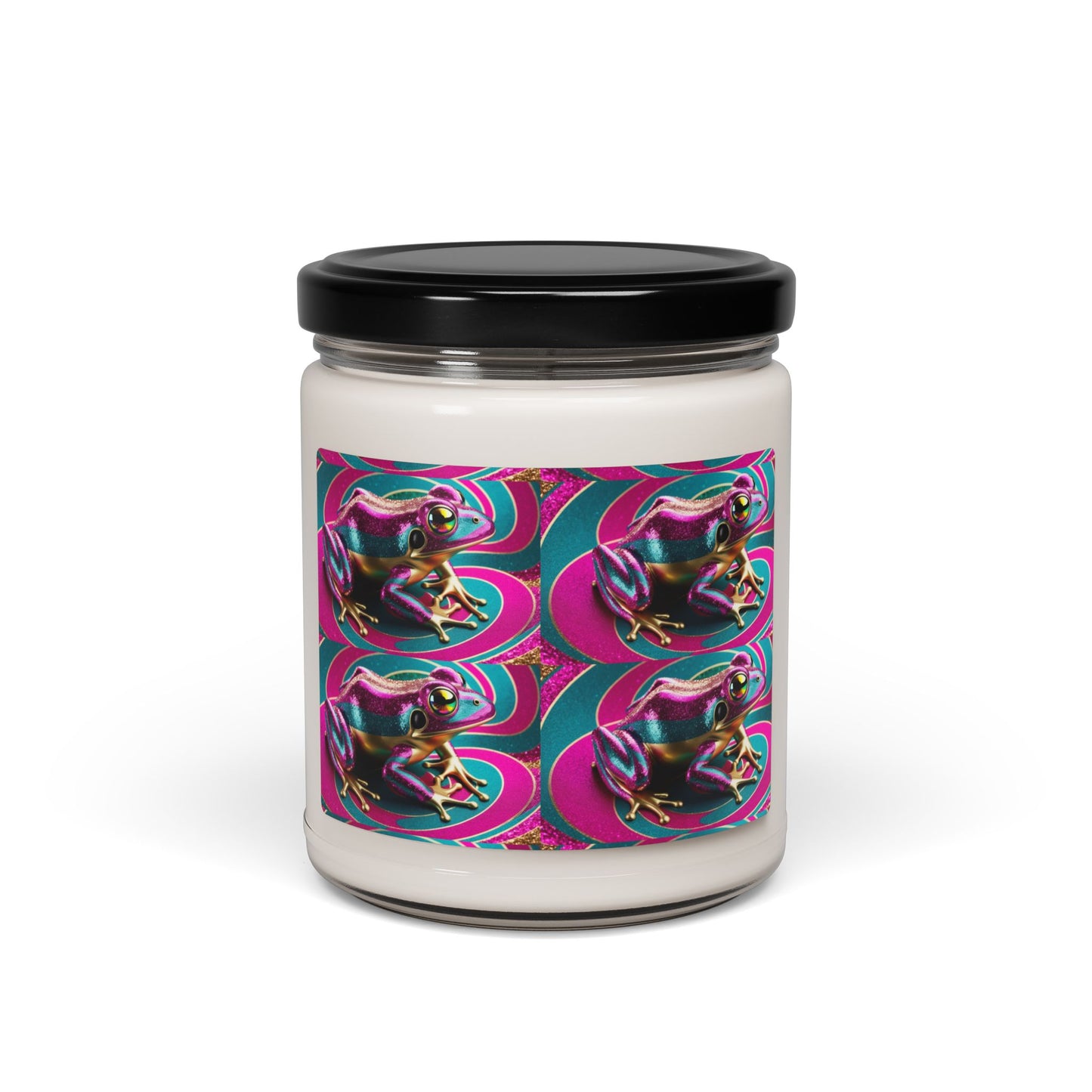Glittery Psychedelic Frog- Scented Soy Candle, 9oz