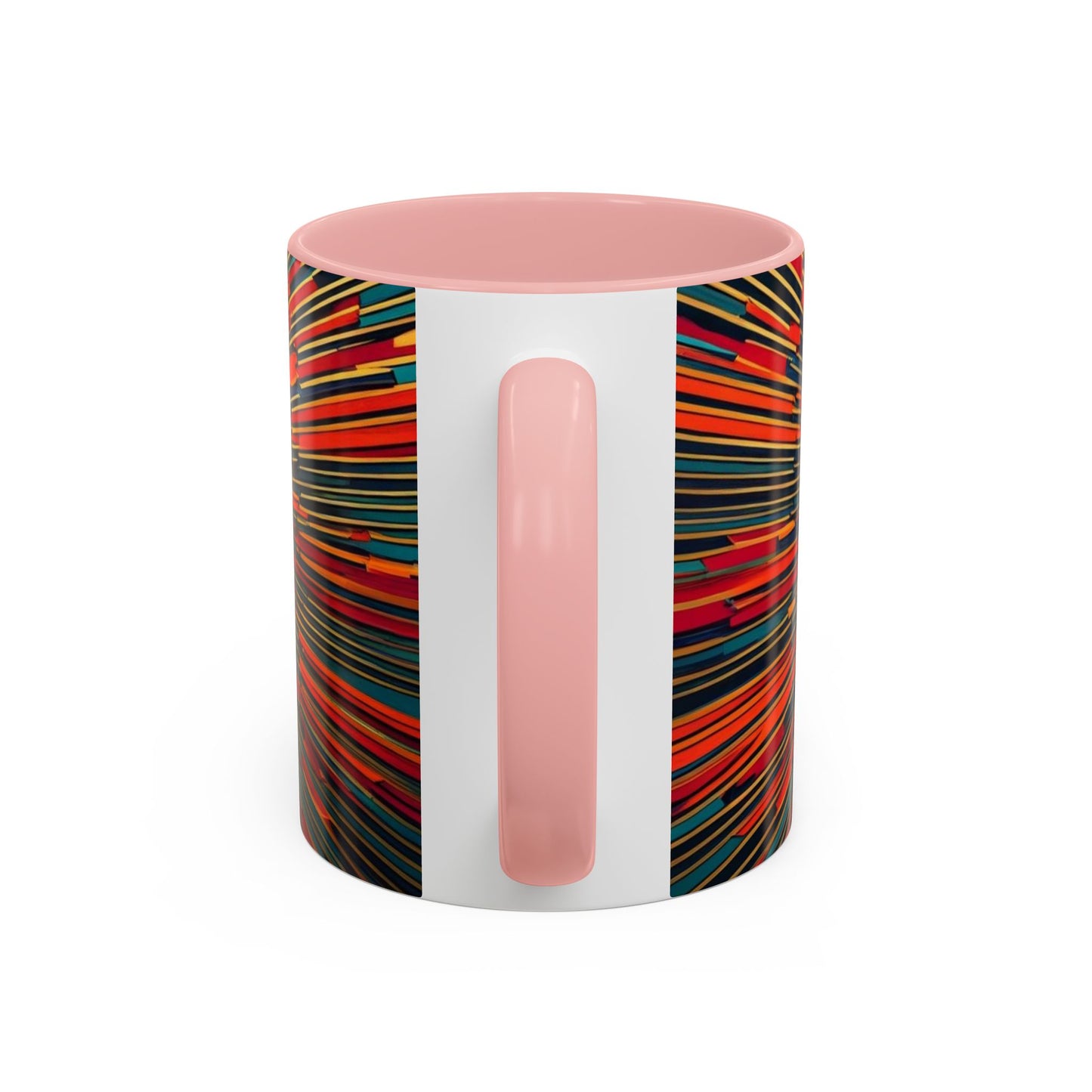 Optical Illusion Accent Mug – Ceramic Coffee Cup
