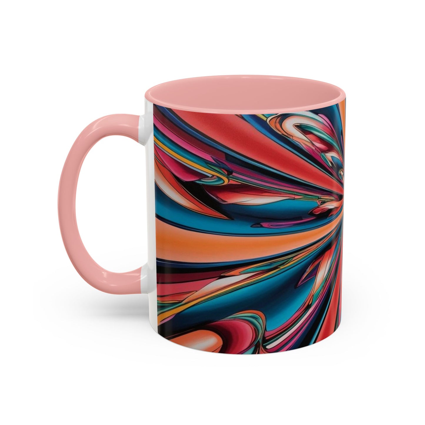 Optical Illusion Accent Mug – Ceramic Coffee Cup