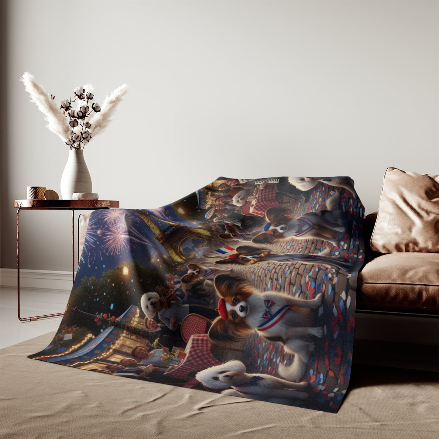Poodle and Papillon Blanket