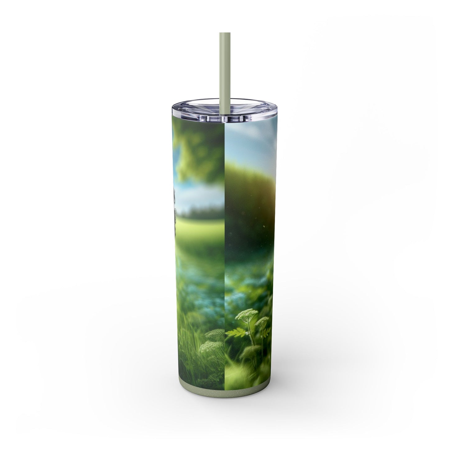 Portuguese Water Dog Skinny Tumbler with Straw, 20oz