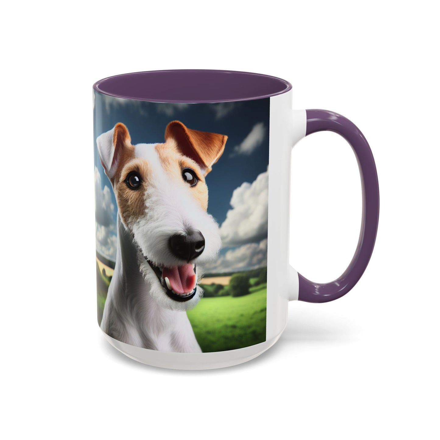Taza de café con diseño de Fox Terrier de pelo liso: el regalo perfecto para los amantes de los perros.