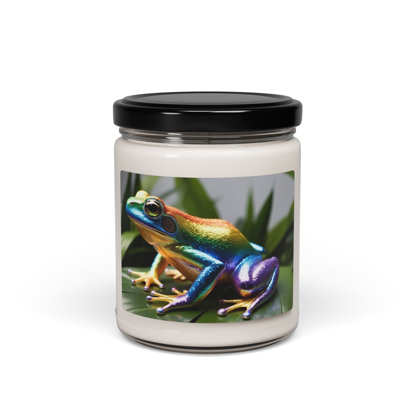 Rainbow Glittery Frog- Scented Soy Candle, 9oz