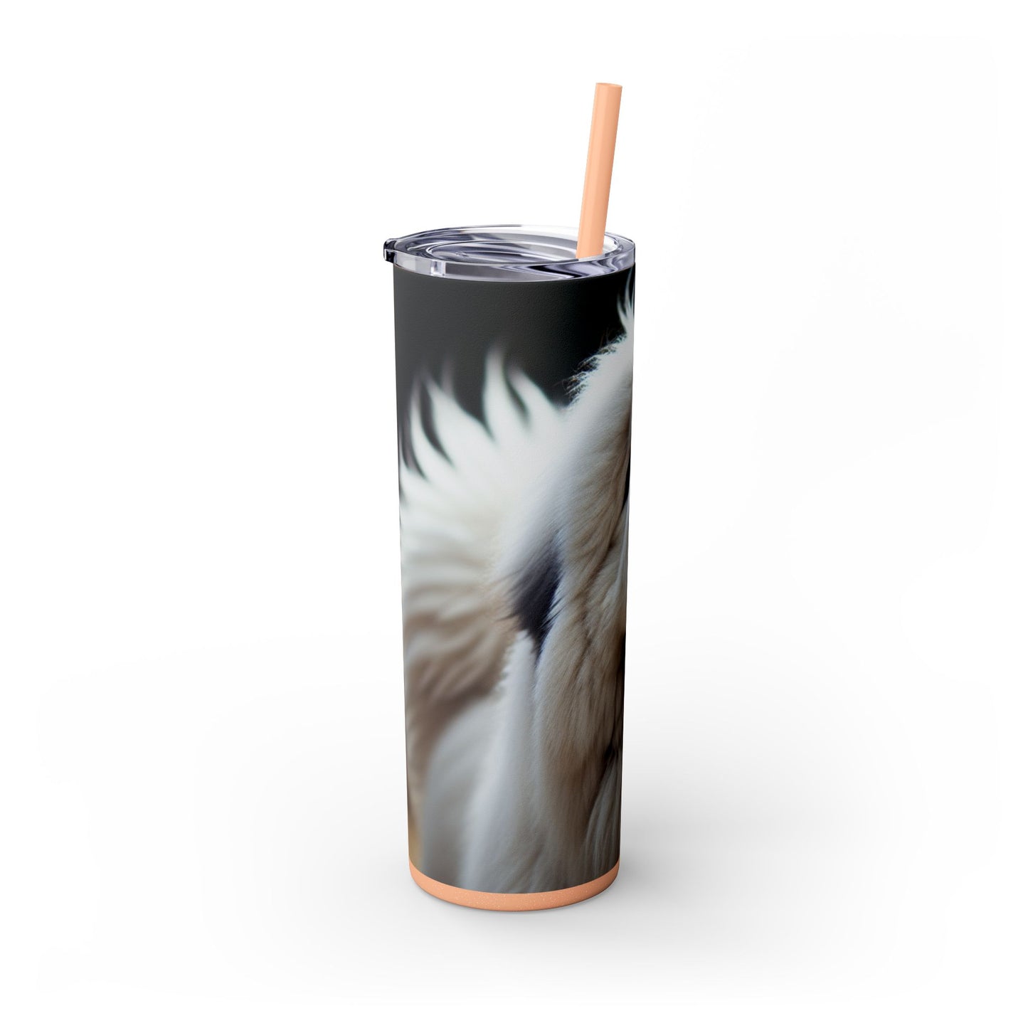 Tatra Shepherd Dog Skinny Tumbler with Straw, 20oz