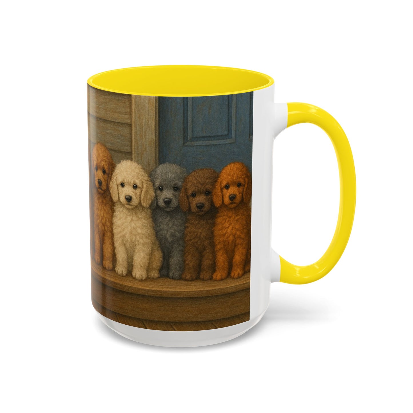 Mug à café décoratif avec motif chiots caniches - Cadeau idéal pour les amoureux des chiens