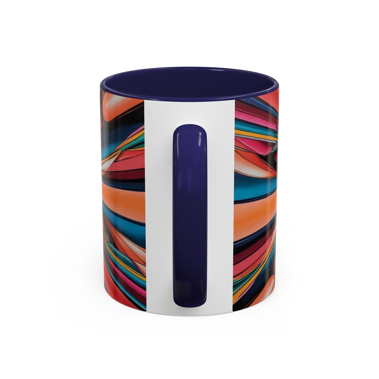 Optical Illusion Accent Mug – Ceramic Coffee Cup