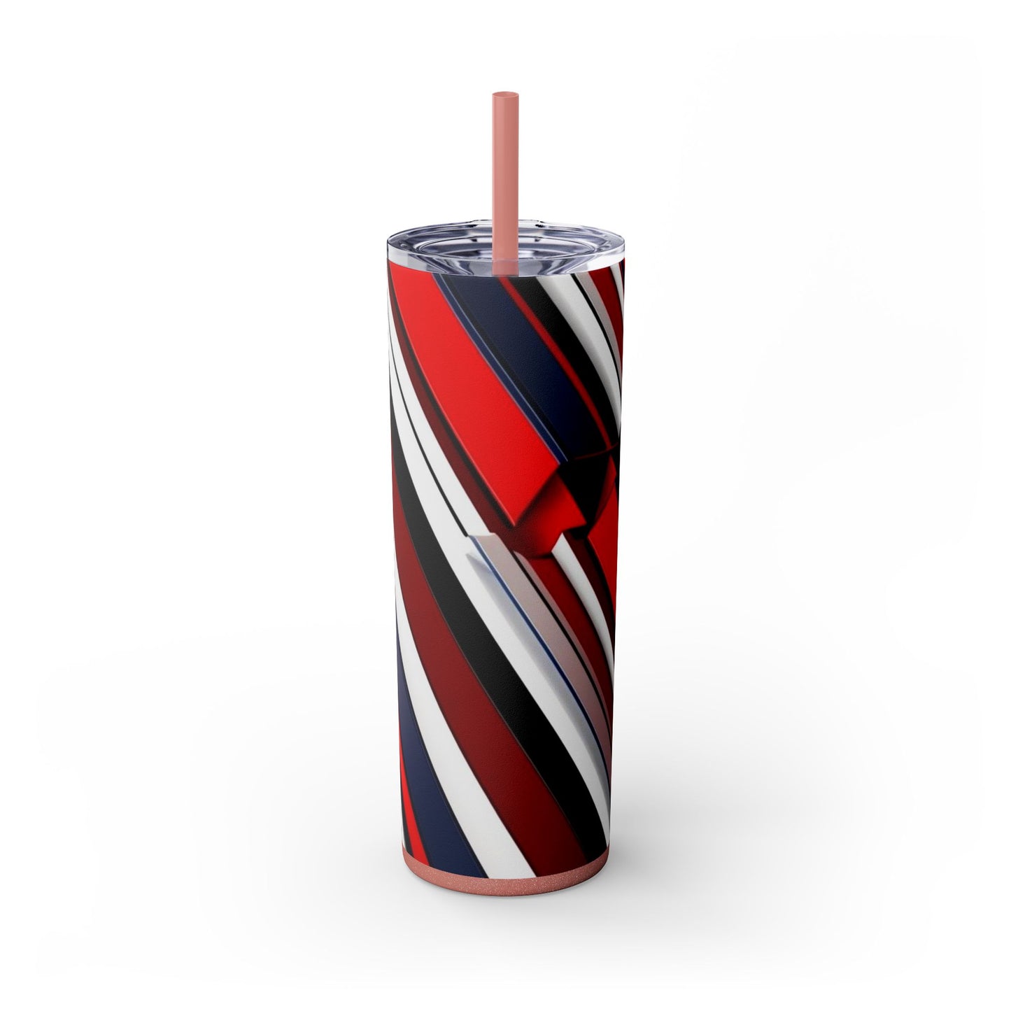 Optical Illusion Skinny Tumbler with Straw, 20oz