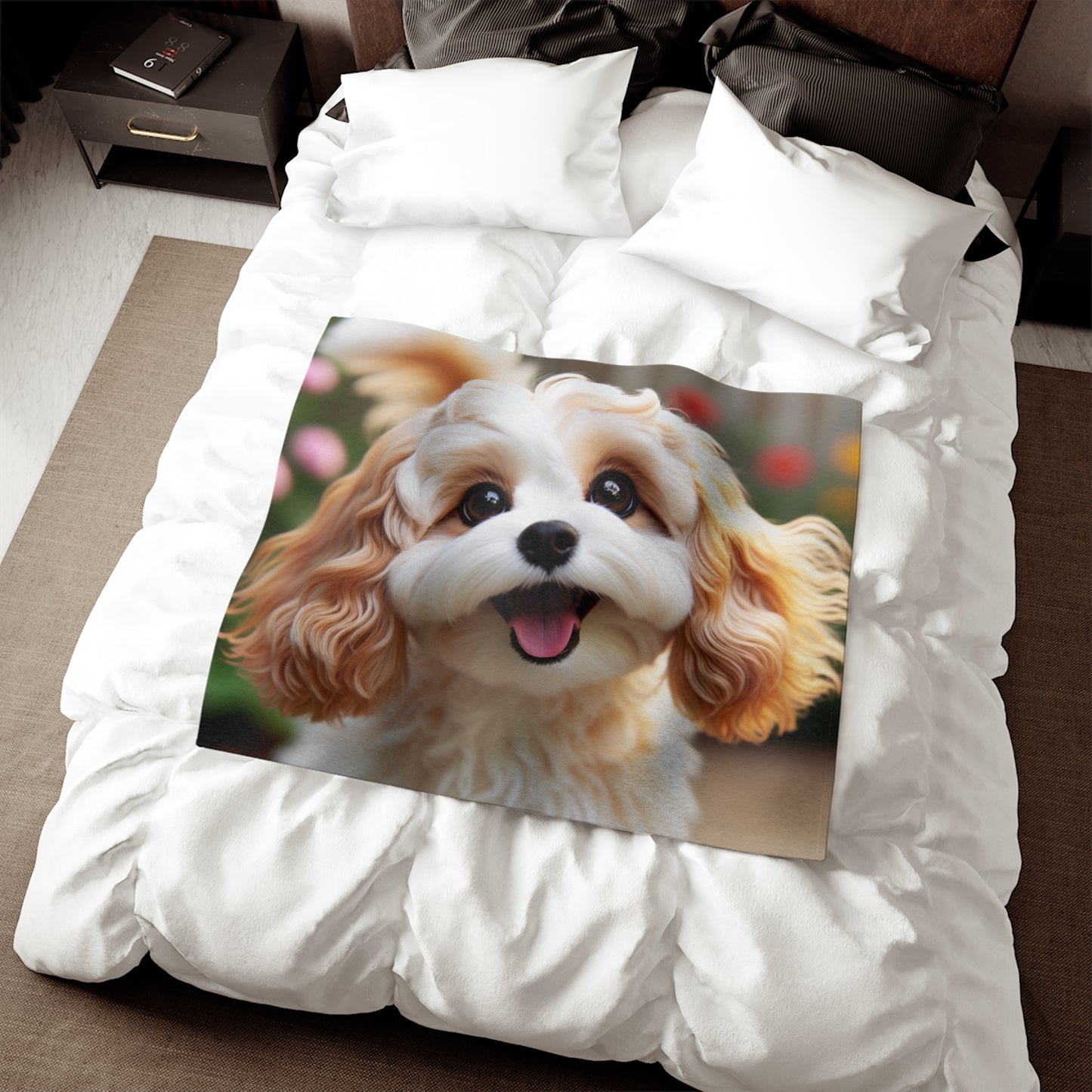 Cavachon Sweatshirt Blanket