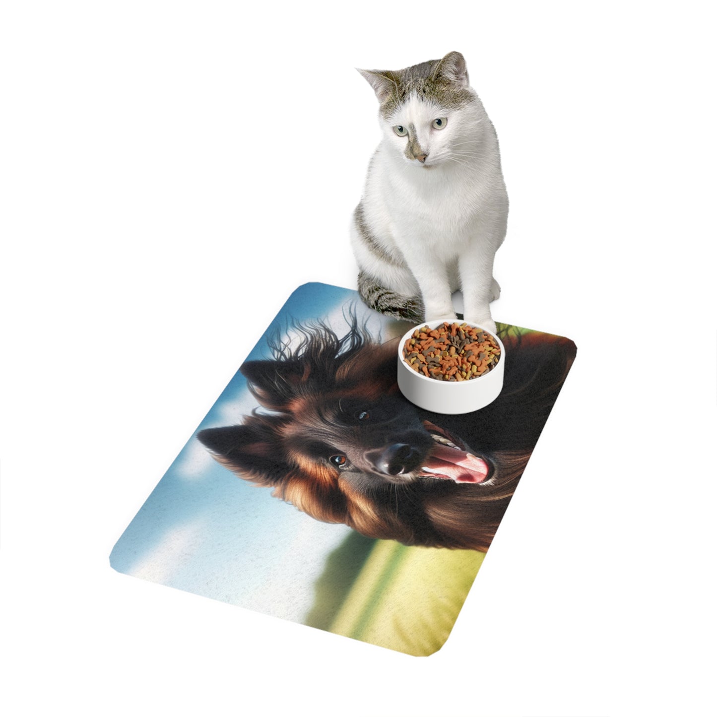 Pet Food Mat (12x18) - Belgian Shepherd Dog Tervuren