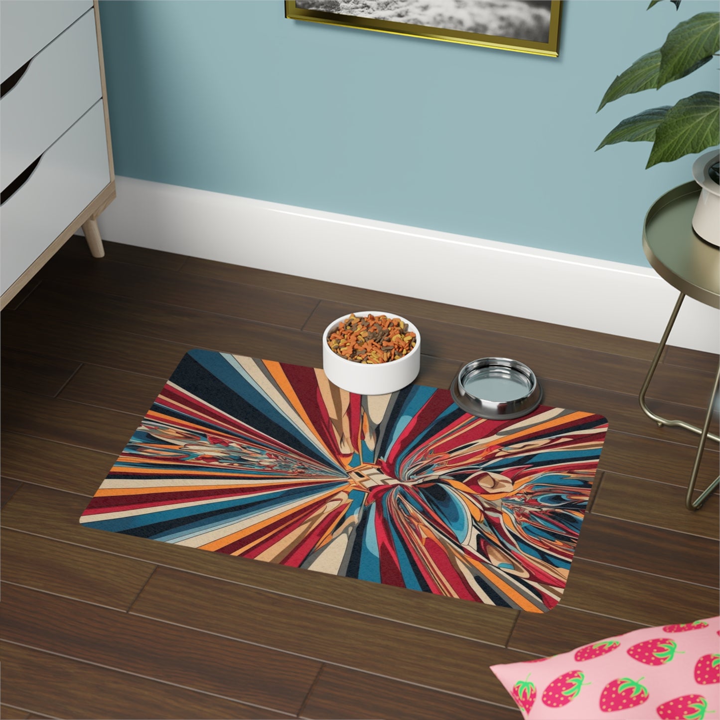 Pet Food Mat (12x18) - Optical Illusion