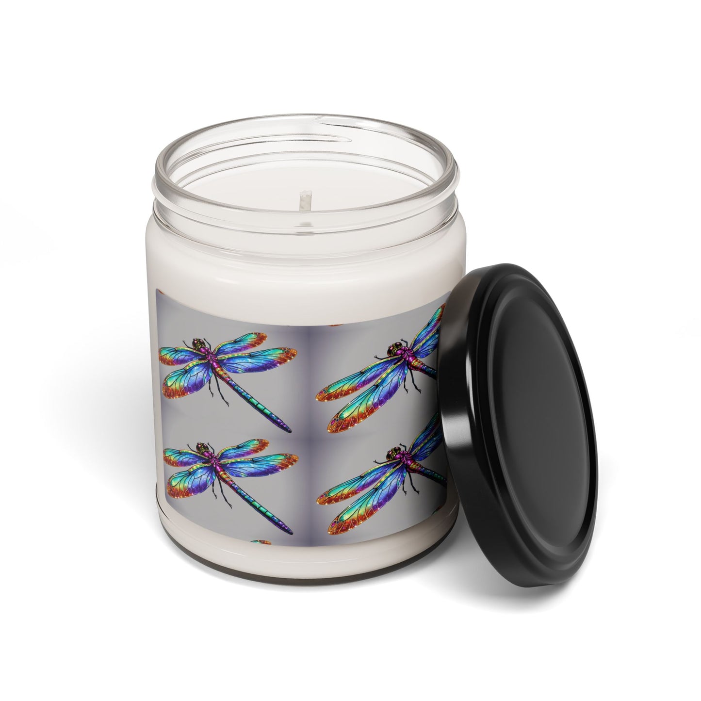 Glittery Psychedelic Dragonfly- Scented Soy Candle, 9oz