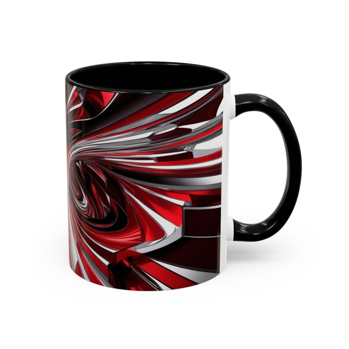 Optical Illusion Accent Mug – Ceramic Coffee Cup