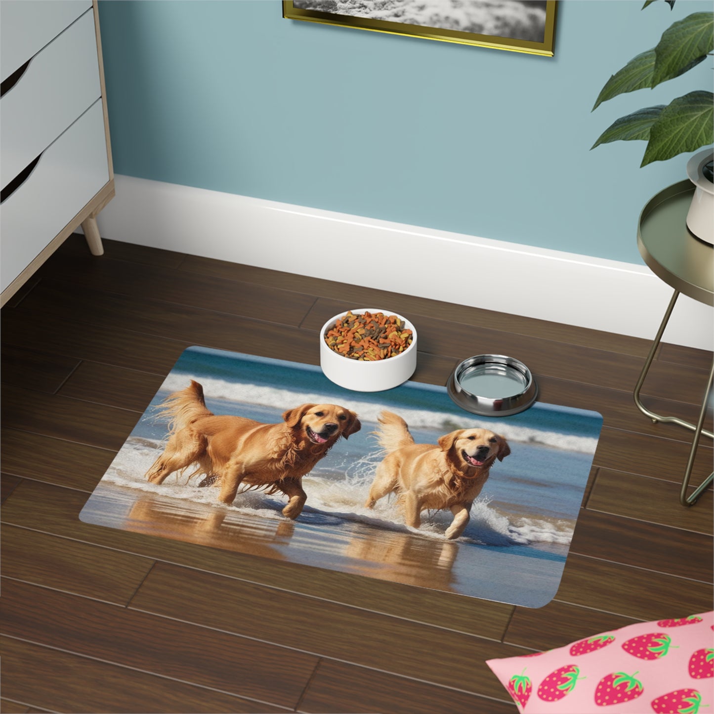 Pet Food Mat (12x18) - Beach Dogs