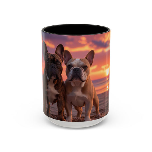 French Bulldog Love Accent Coffee Mug - Perfect Gift for Dog Lovers