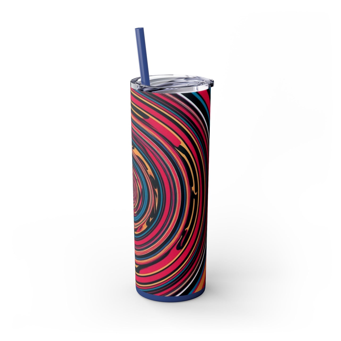 Optical Illusion Skinny Tumbler with Straw, 20oz