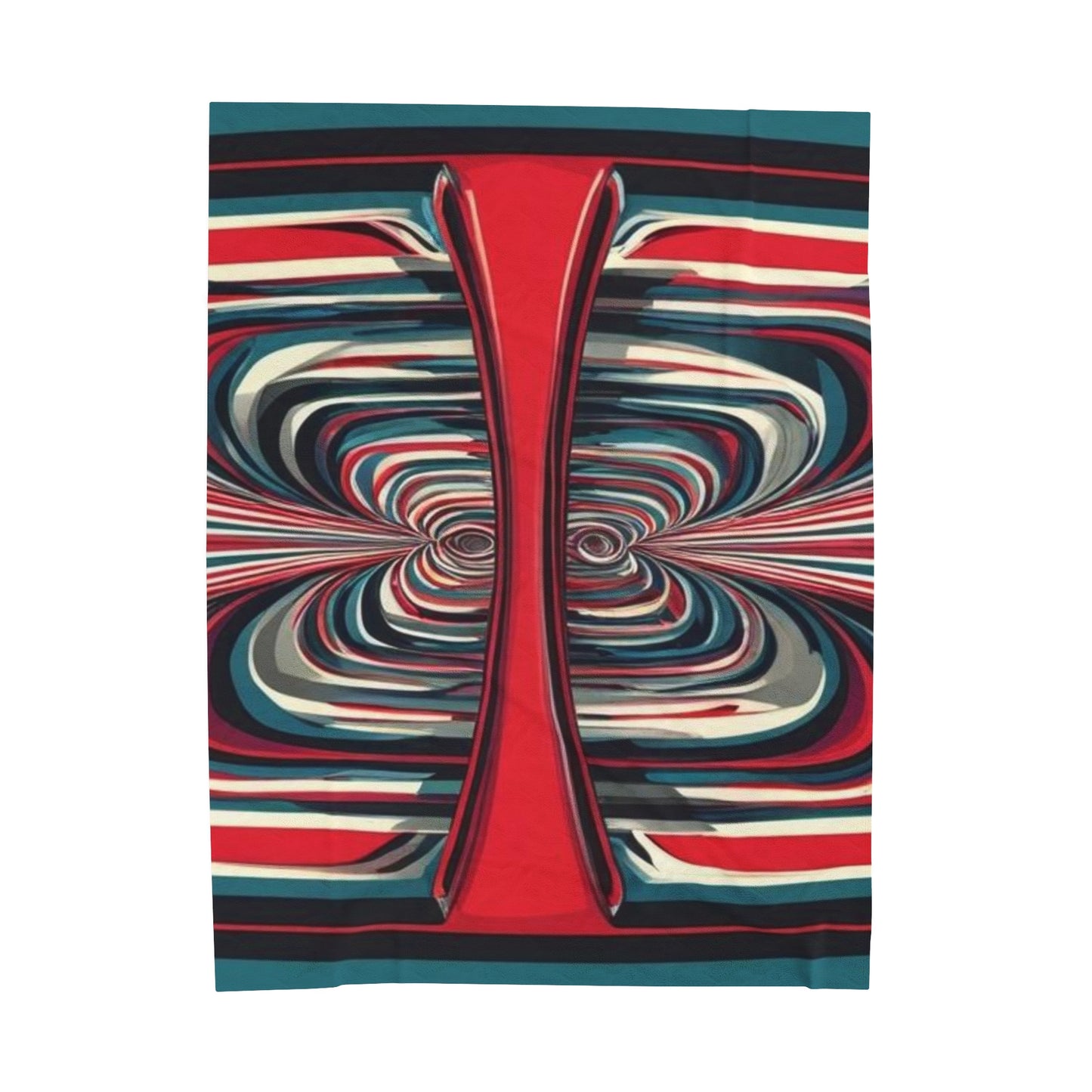 Velveteen Plush Blanket- Optical Illusion