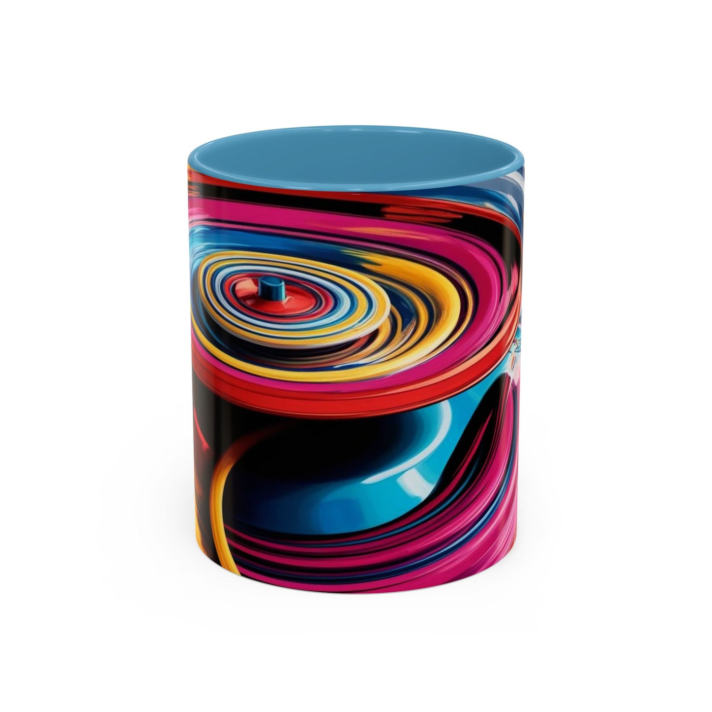 Optical Illusion Accent Mug – Ceramic Coffee Cup