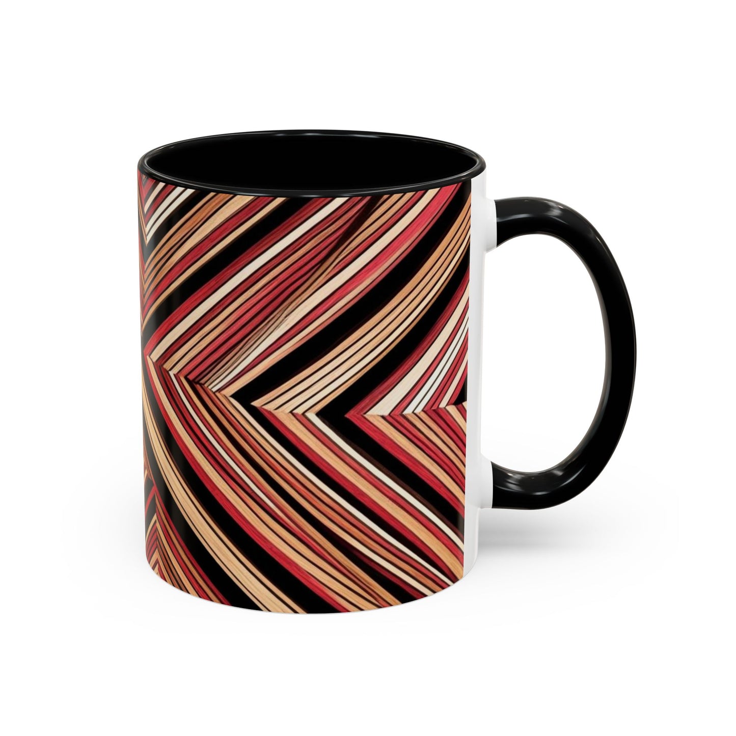 Optical Illusion Accent Mug – Ceramic Coffee Cup