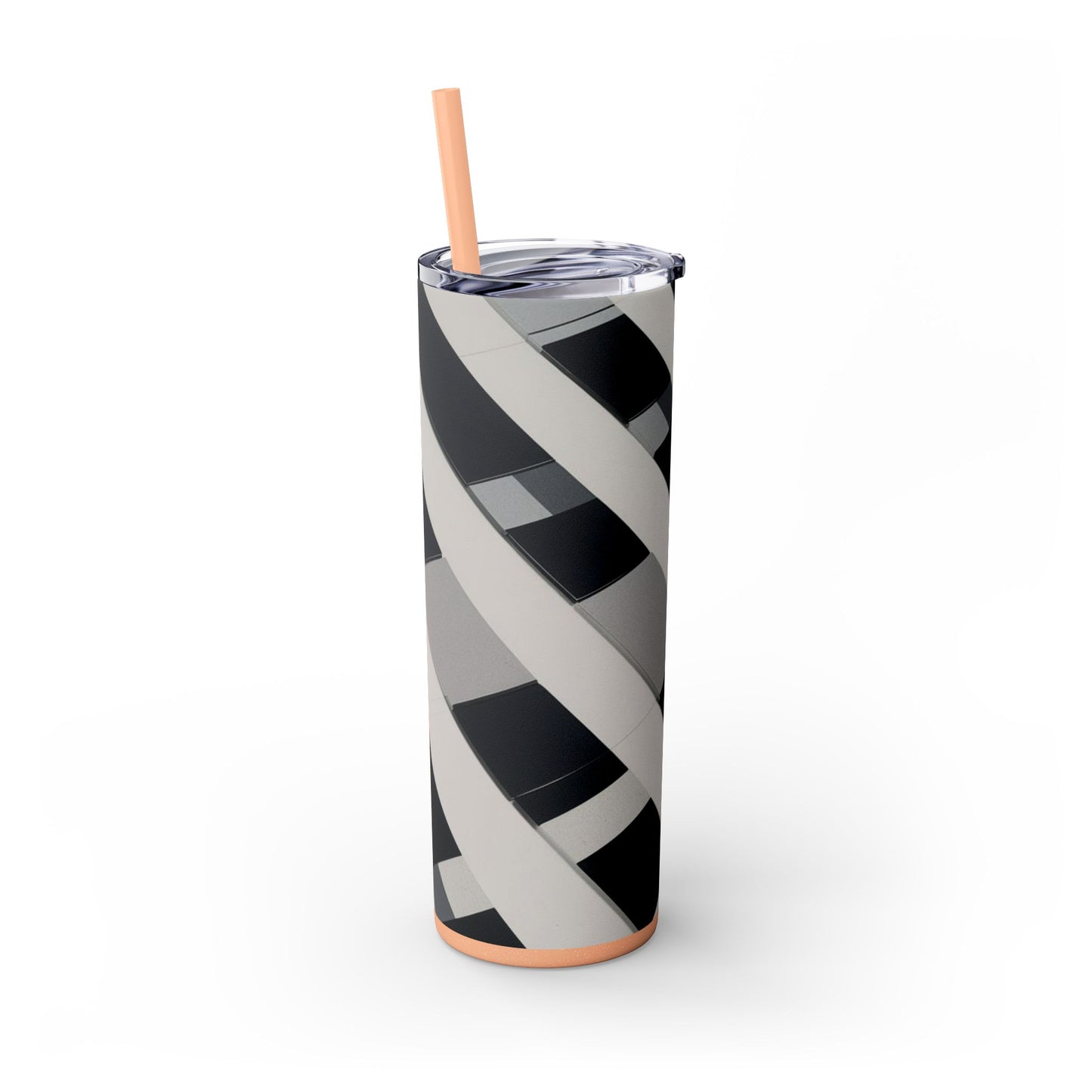 Optical Illusion Skinny Tumbler with Straw, 20oz