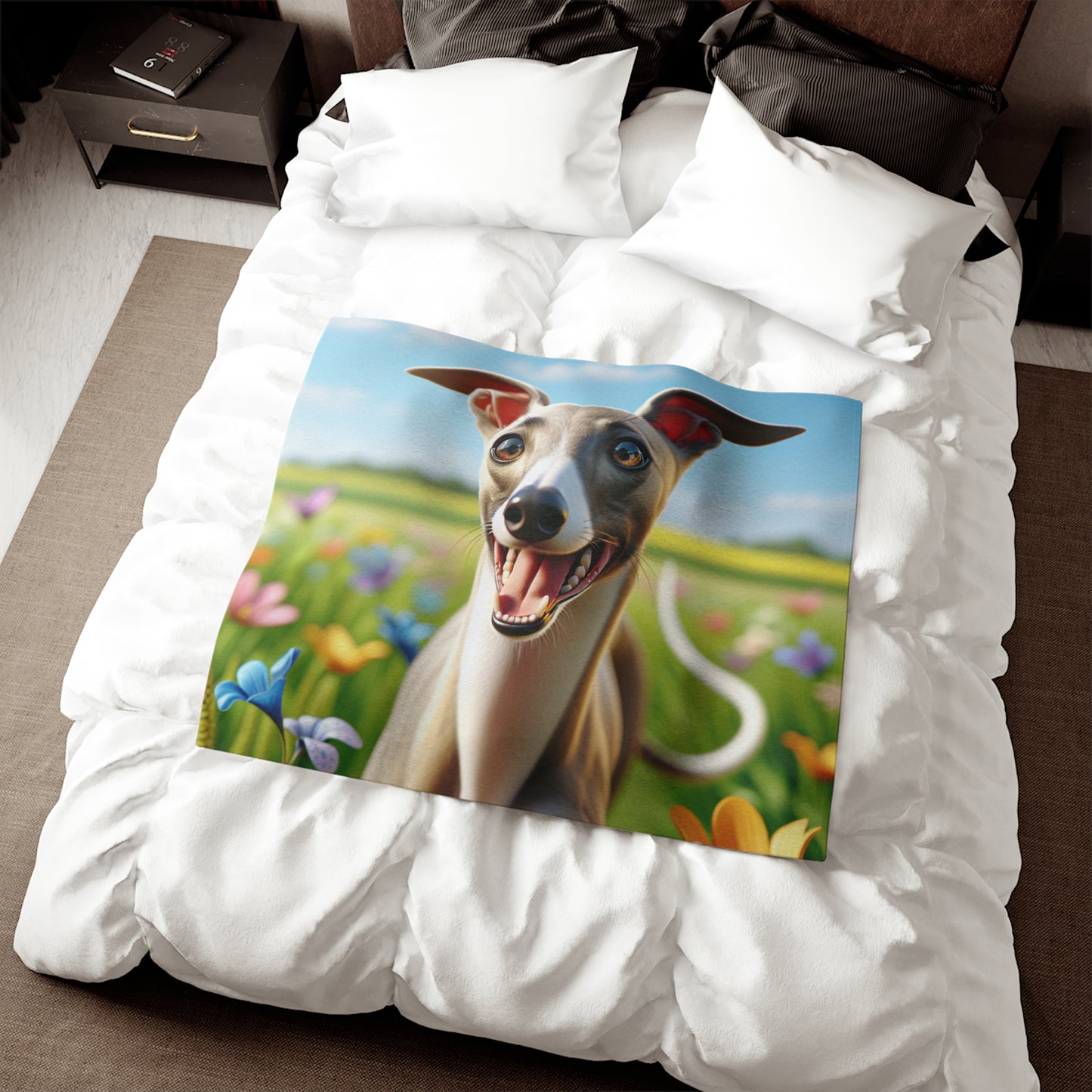 Whippet Sweatshirt Blanket